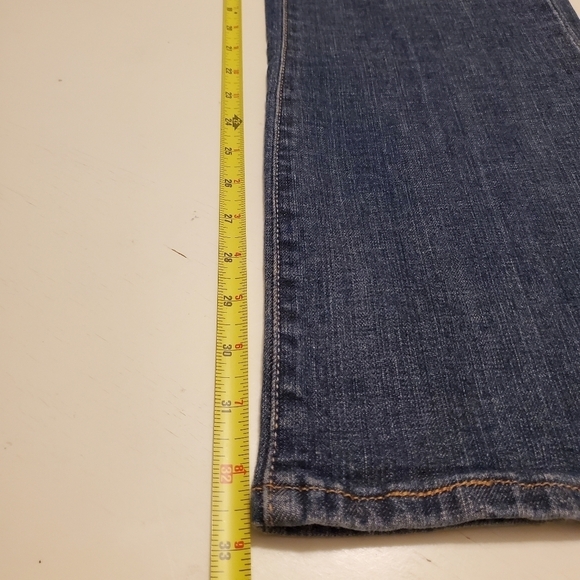 Levi's 529 Womens Jeans sz 8 Curvy BootCut Mid Rise Dark Wash Denim Pant - Picture 10 of 11